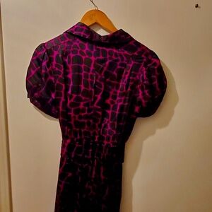 I.N.C, Size 14, purple with black blue spots.